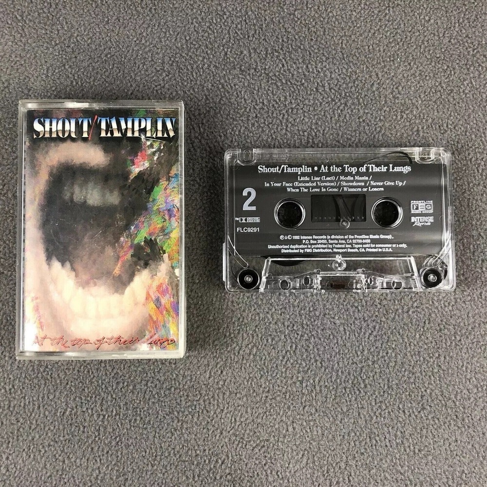 Shout Tamplin At The Top Of Their Lungs  Cassette Tape Vintage‎ Christian Metal